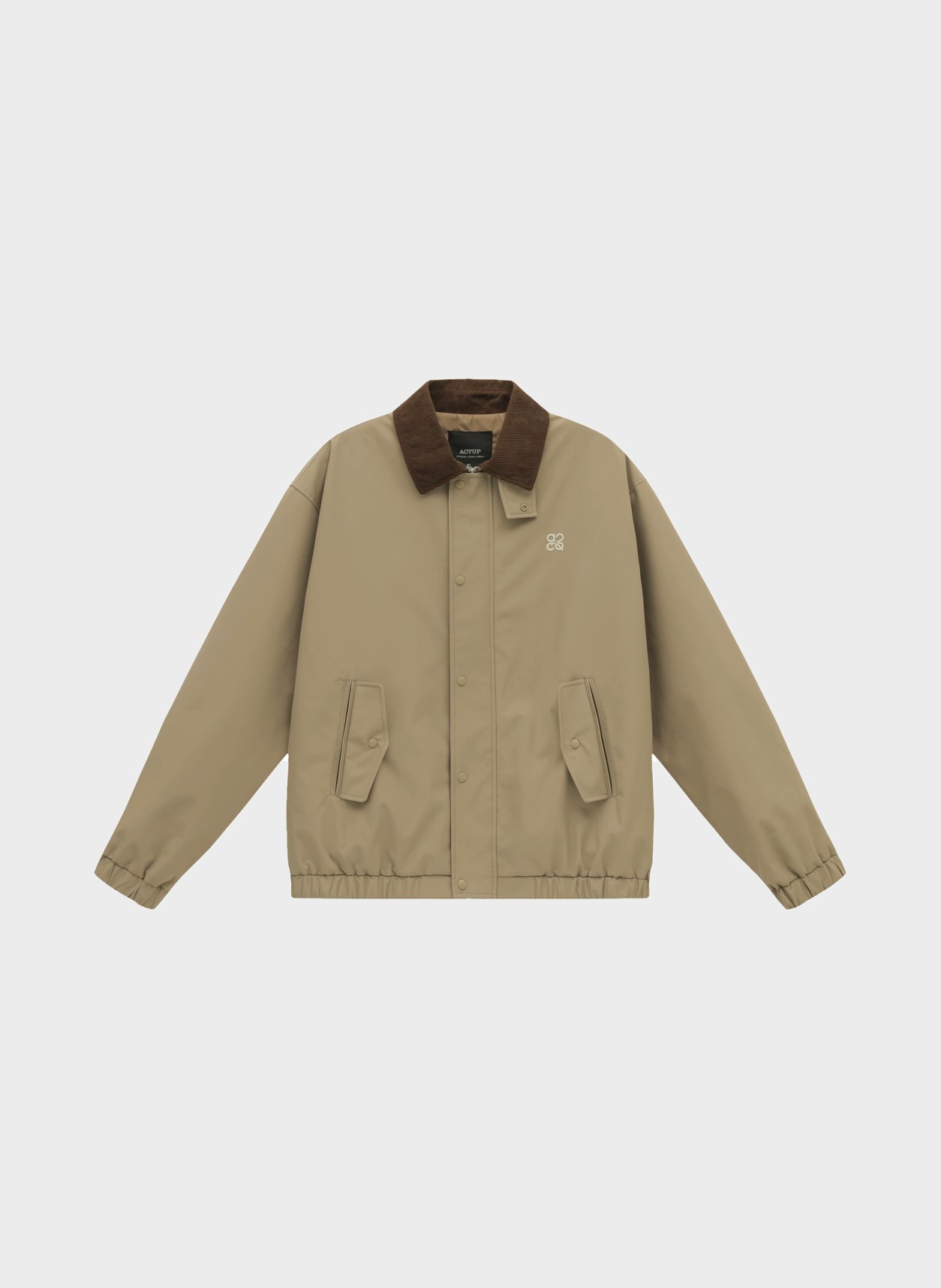 Jacket in khaki, flat product view