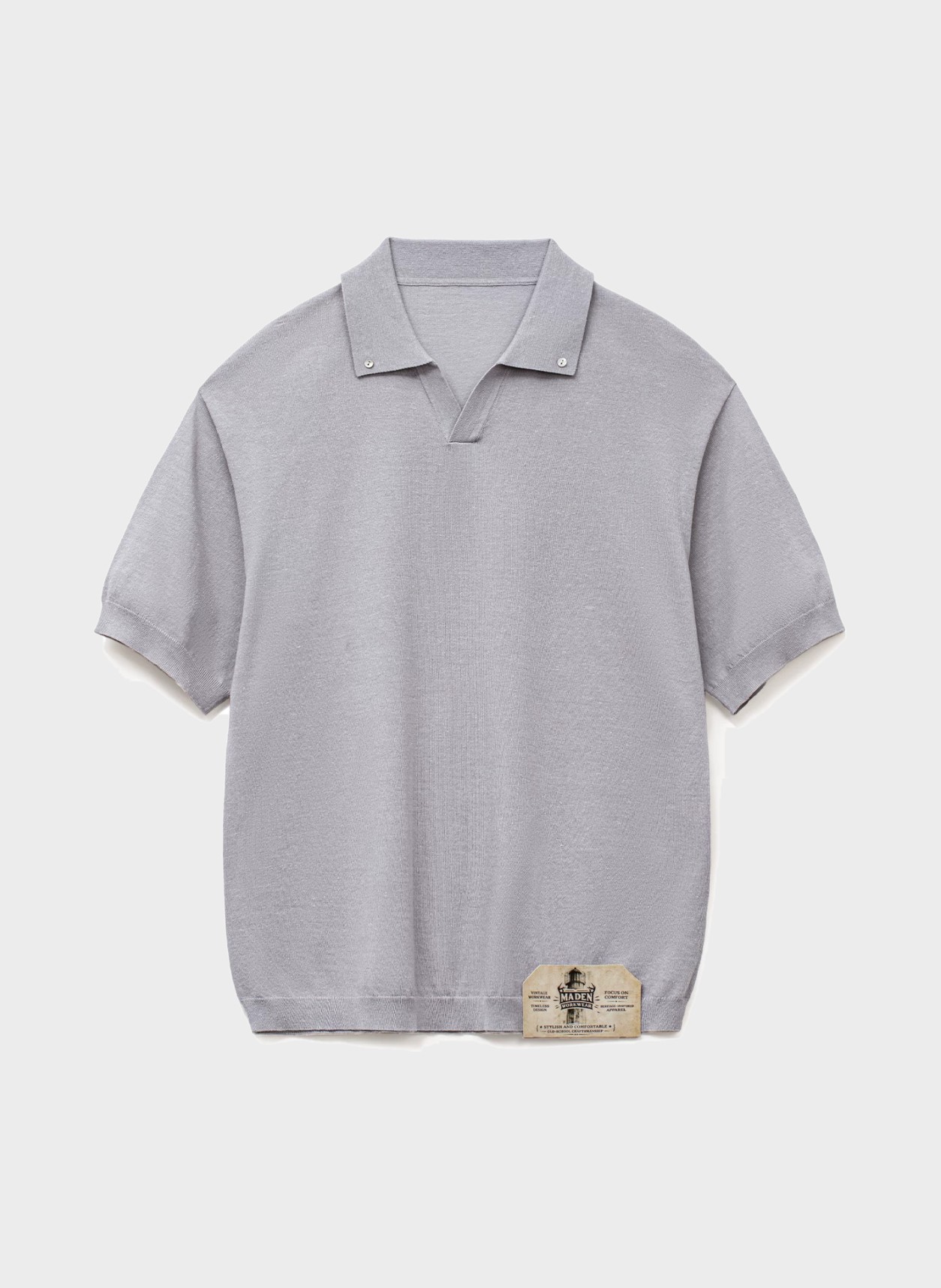 Polo in light grey, flat product view