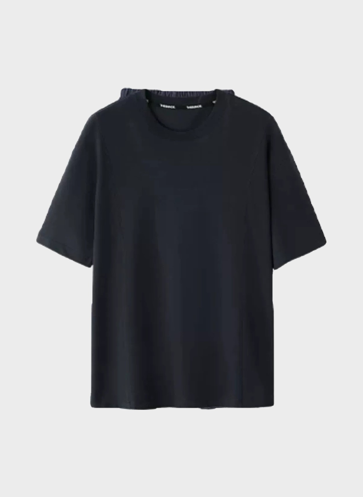 Silky Cotton-Modal Tee in navy, flat product view