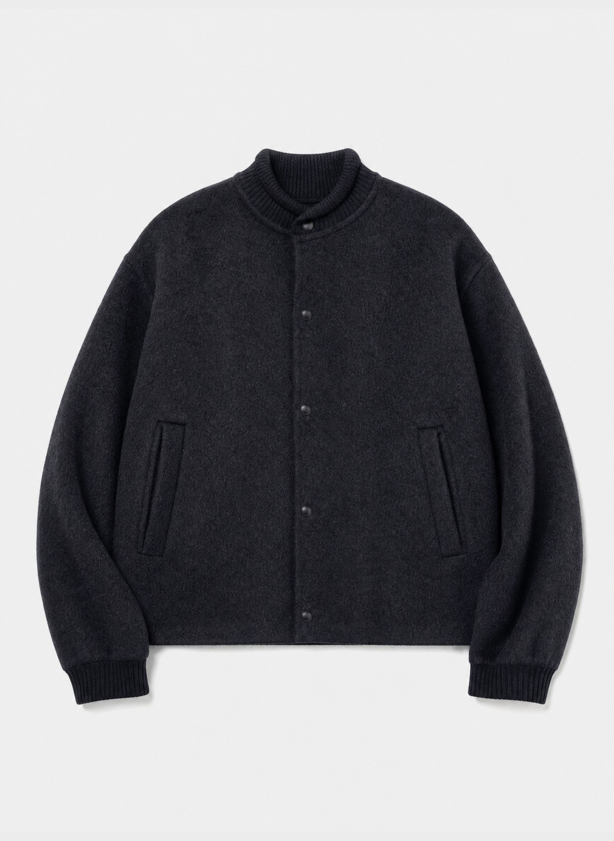 Garment in black, flat product view