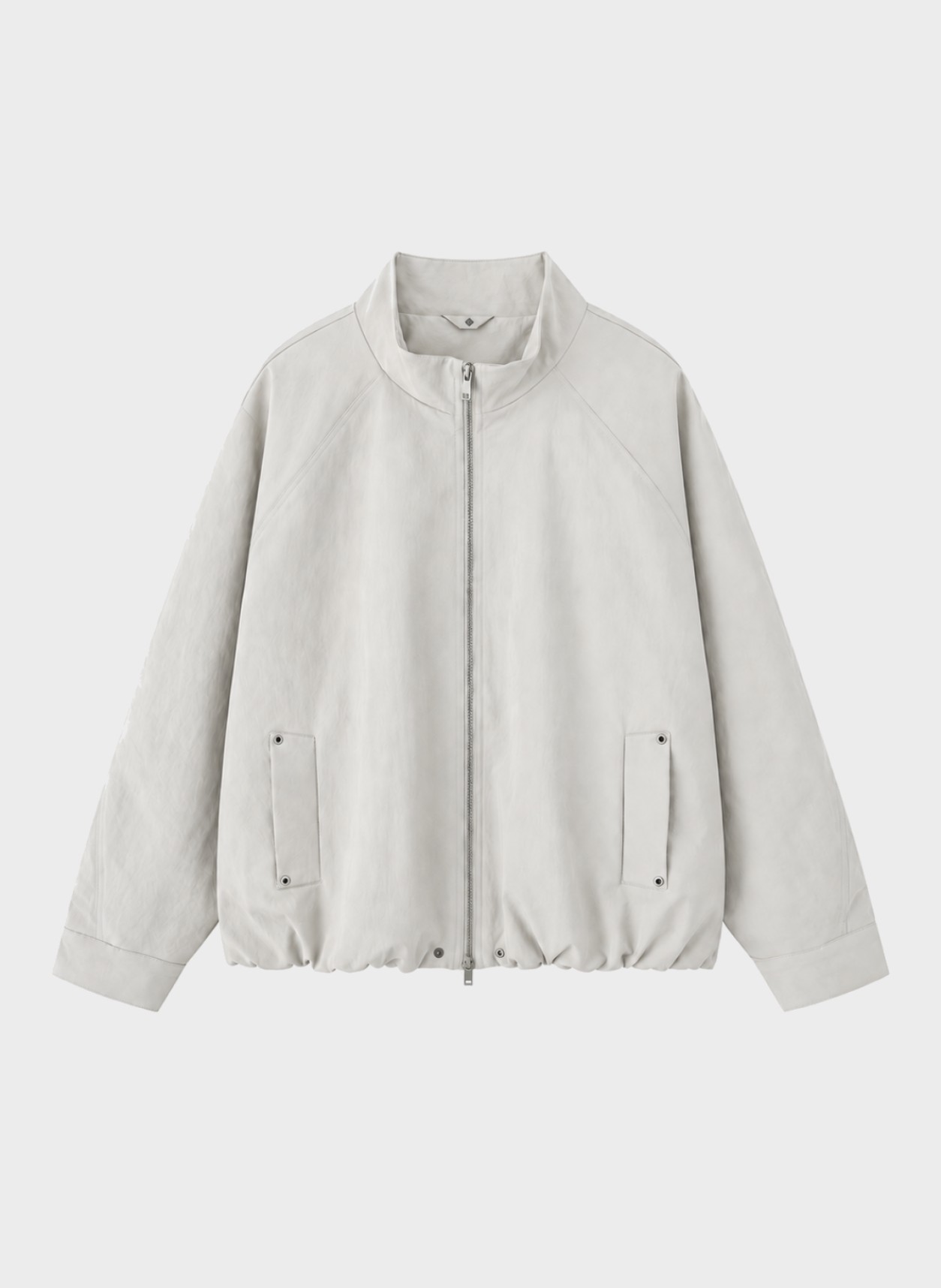 Raglan Stand-Collar Jacket in apricot, flat product view