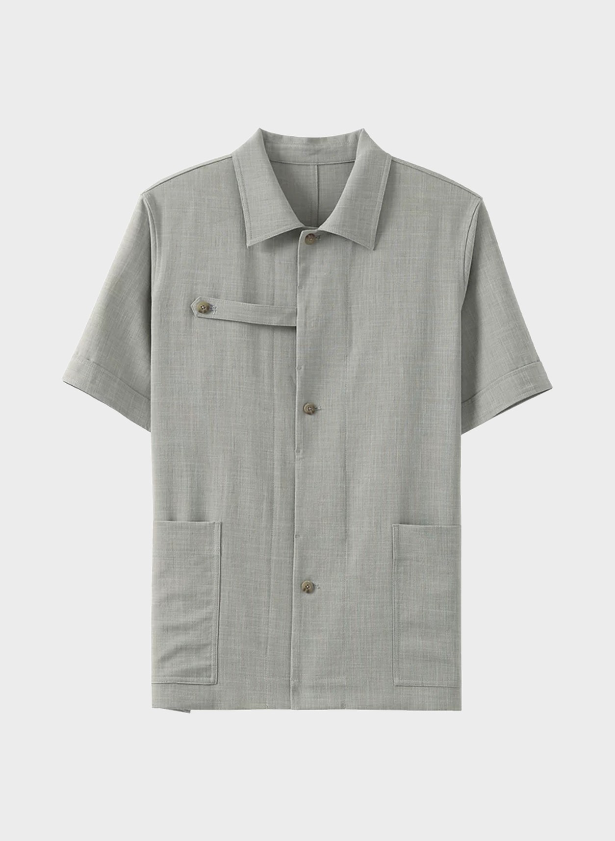 Shirt in light grey, flat product view