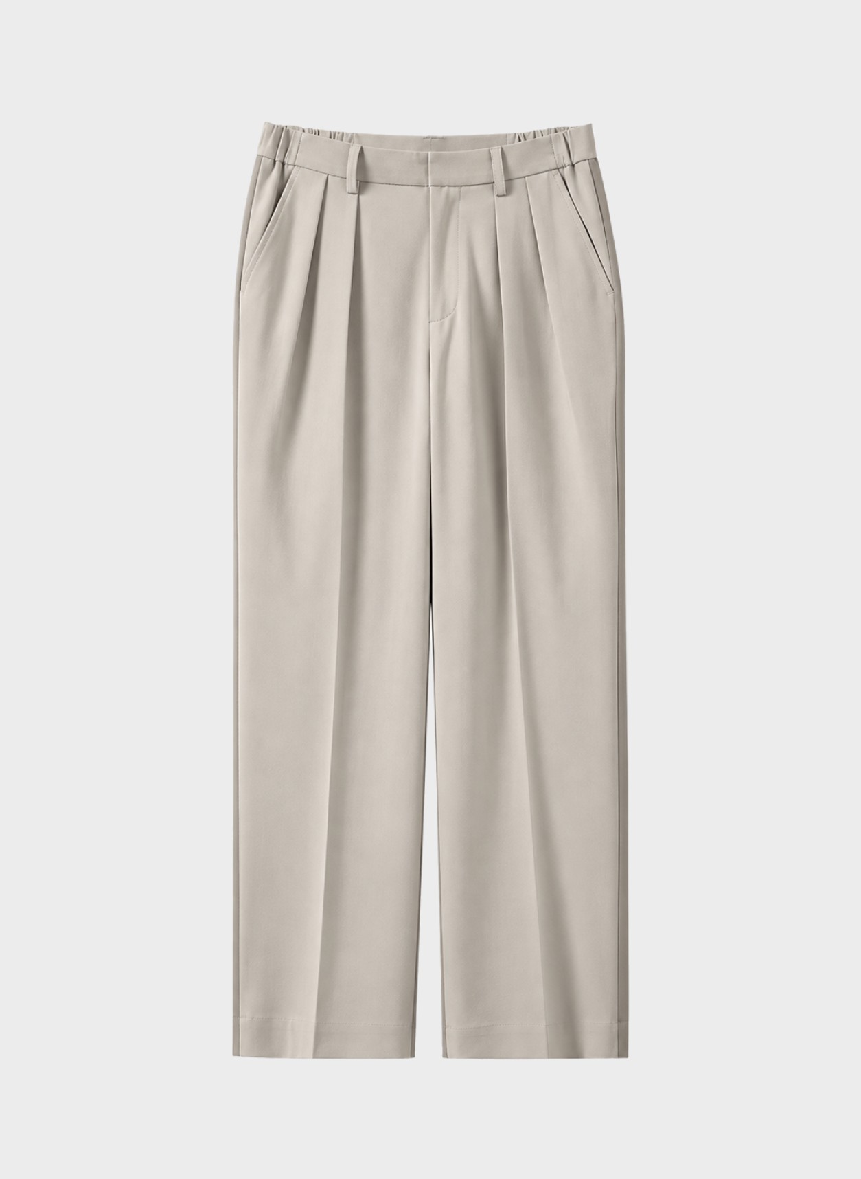 Colour-Blocked Pleated Trousers in mocha, flat product view