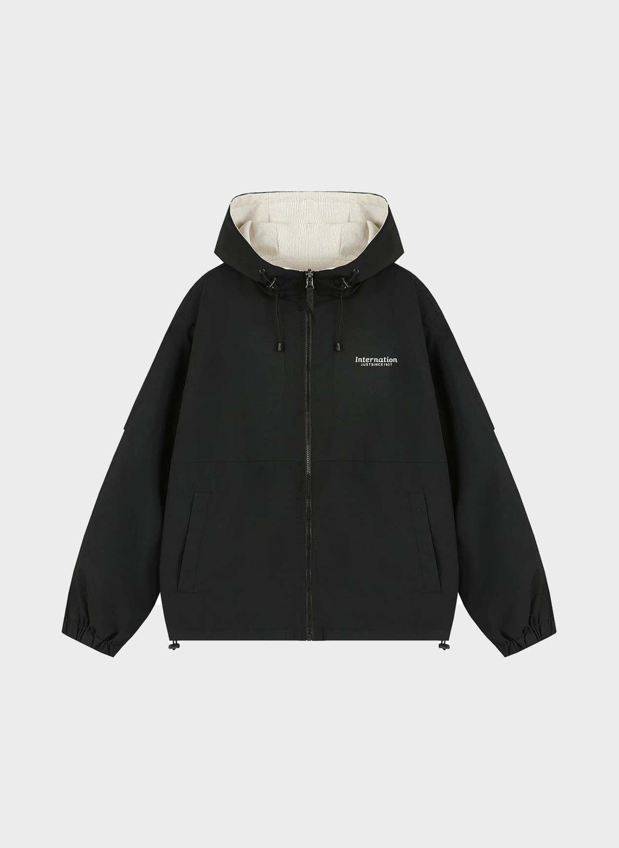 Jacket in black, flat product view