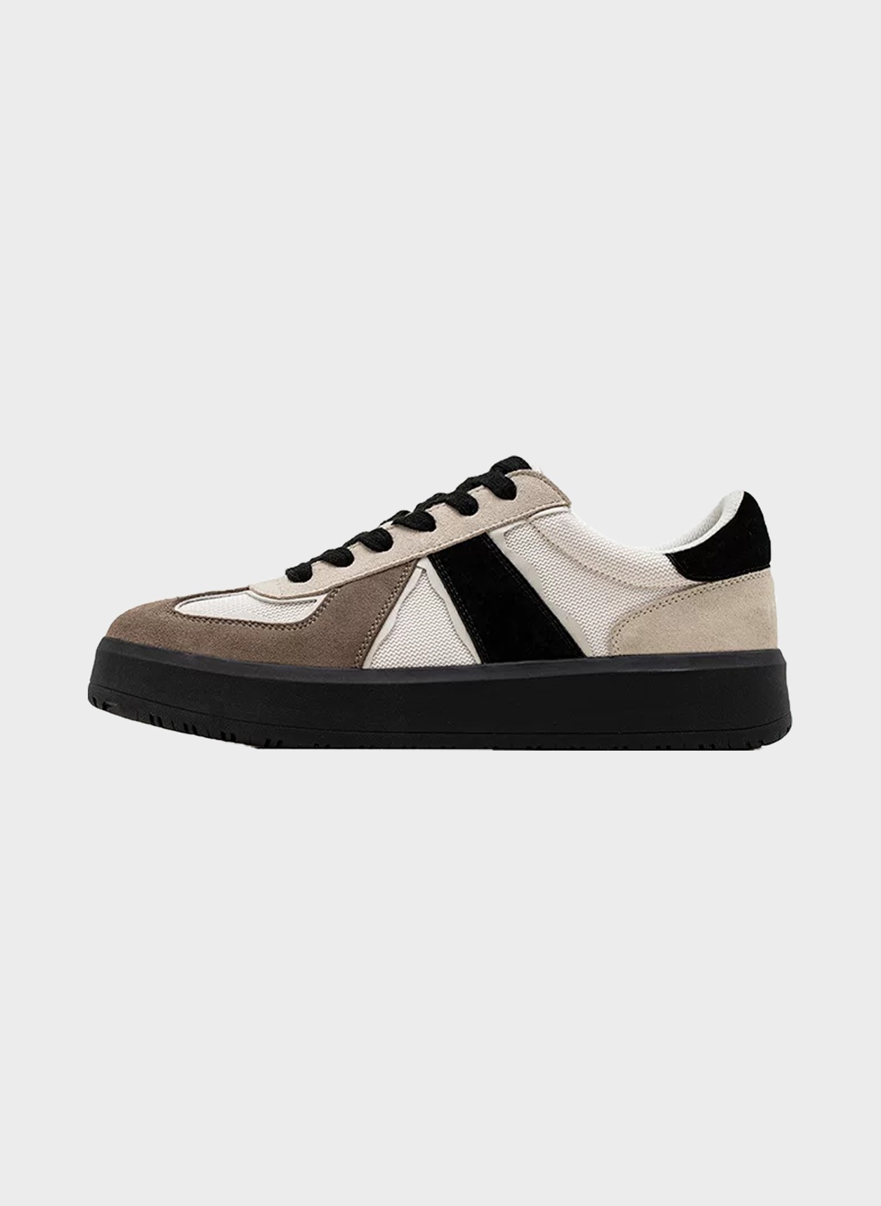 shoes-lift in taupe and black, product view