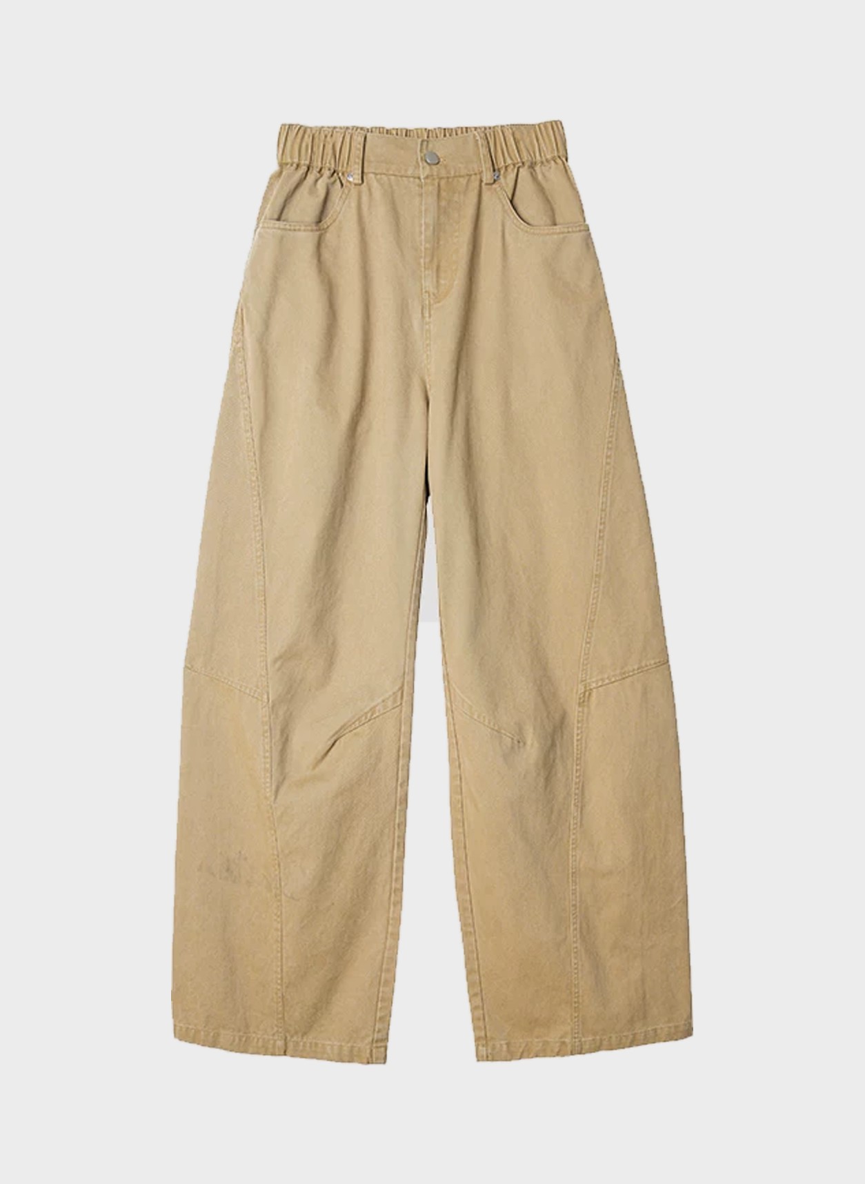 Trousers in khaki, flat product view