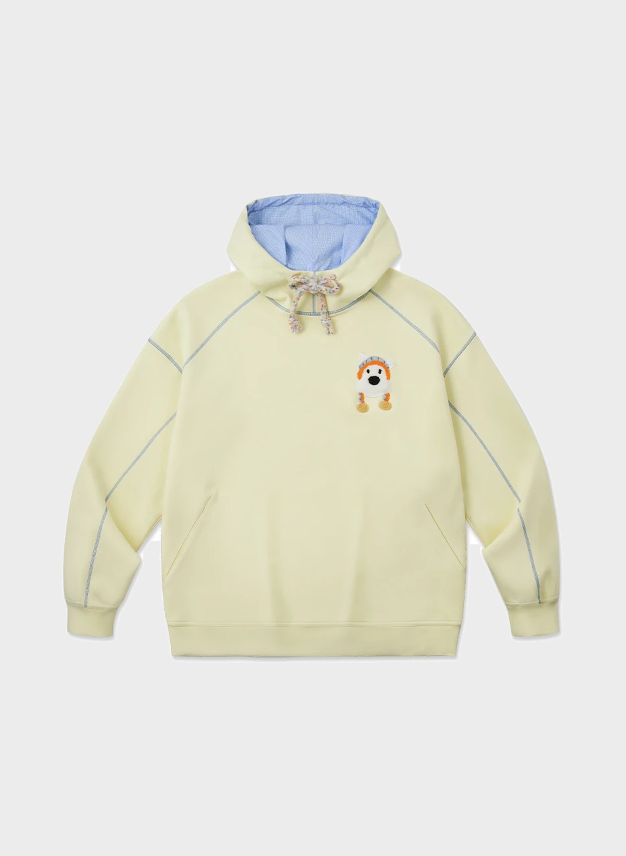 Knit in yellow, flat product view